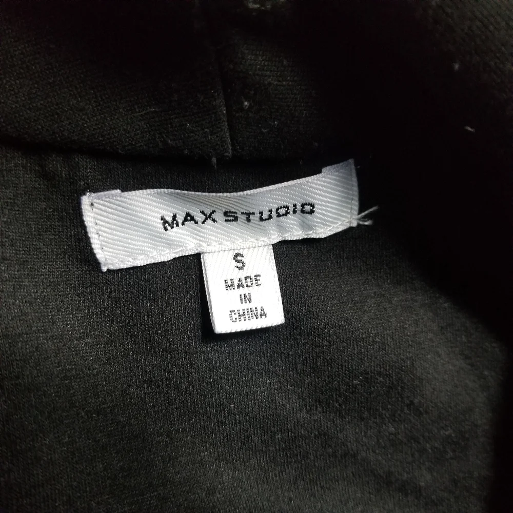 MAX STUDIO WOMEN'S BLACK LONG BLAZER CARDIGAN SIZE SMALL - Picture 3 of 15